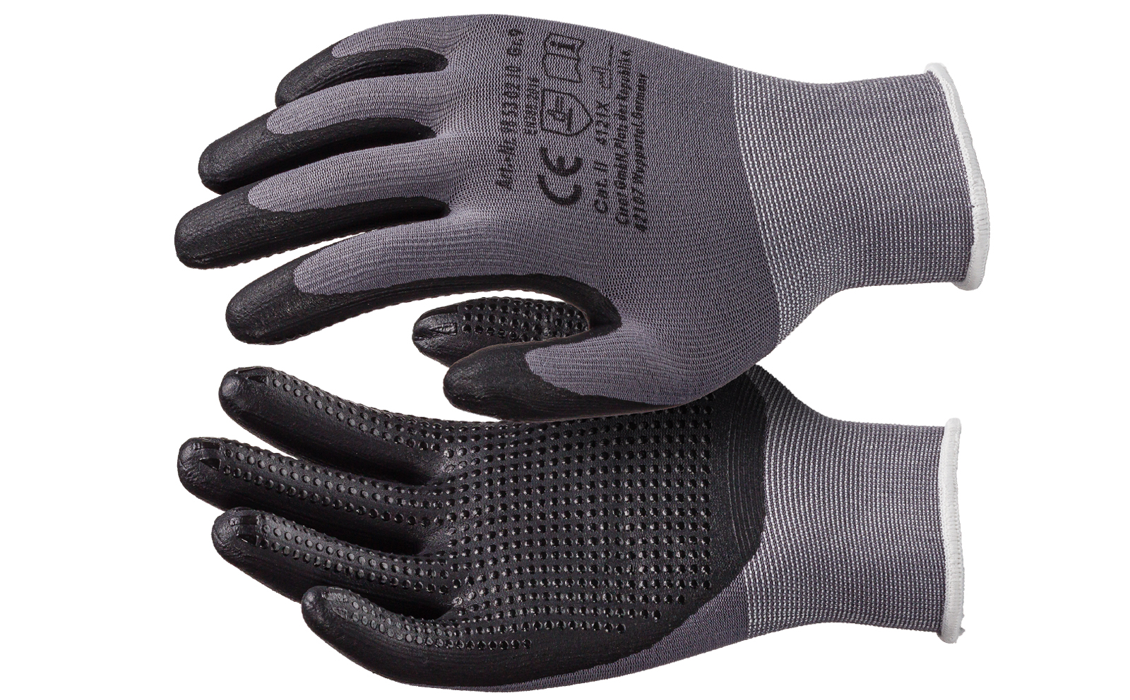 Premium Nitril Perfekt Griff grob genoppt Handschuhe Gr. M (8)