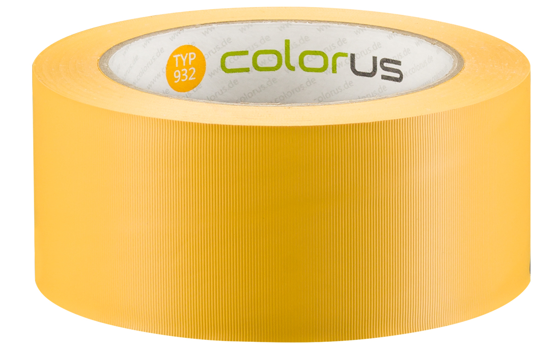 Colorus Putzerband CLASSIC gelb quergerillt 60° 33m 50mm